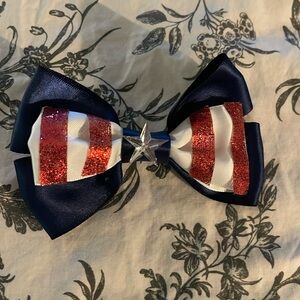 Captain America inspired hair bow